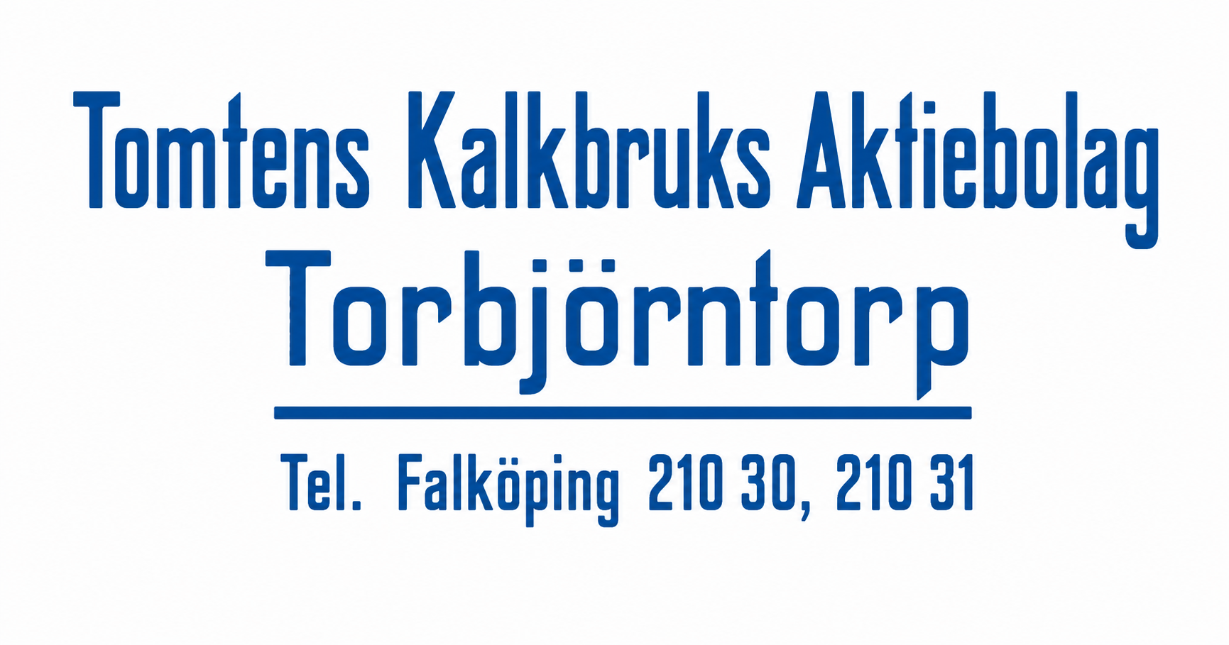 Tomtens Kalkbruk historisk logo